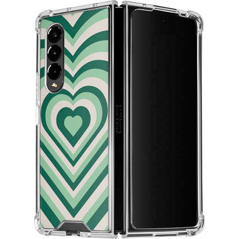 Lucky Heart Pattern Galaxy Z Fold4 5G Clear Case