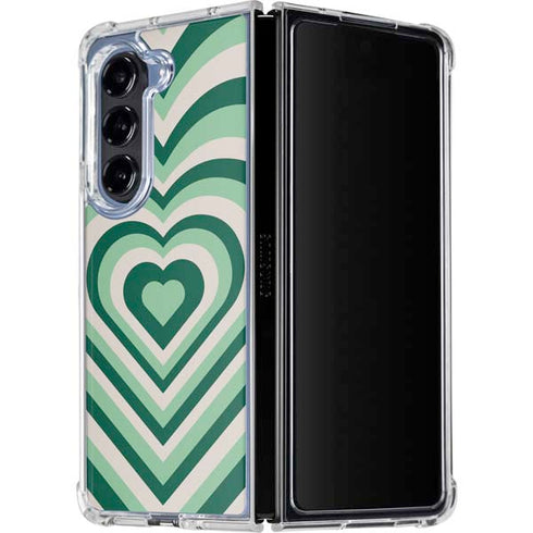Lucky Heart Pattern Galaxy Z Fold5 5G Clear Case