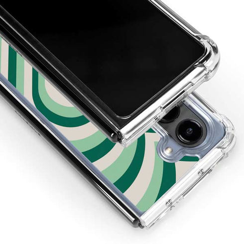 Lucky Heart Pattern Galaxy Z Fold5 5G Clear Case