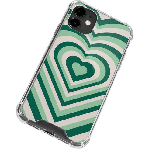 Lucky Heart Pattern iPhone 12 Clear Case
