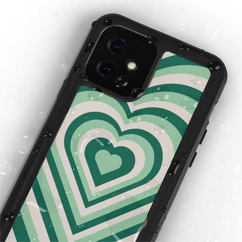 Lucky Heart Pattern iPhone 12 Mini Waterproof Case