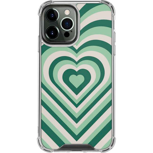 Lucky Heart Pattern iPhone 13 Pro Max Clear Case