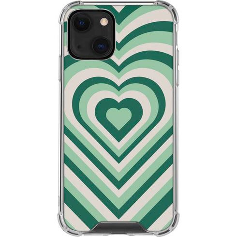 Lucky Heart Pattern iPhone 14 Clear Case