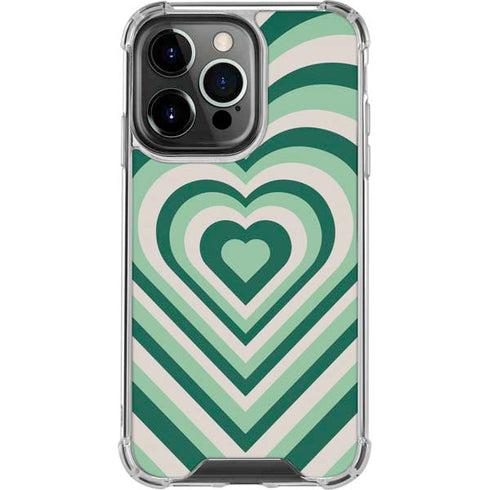 Lucky Heart Pattern iPhone 14 Pro Clear Case