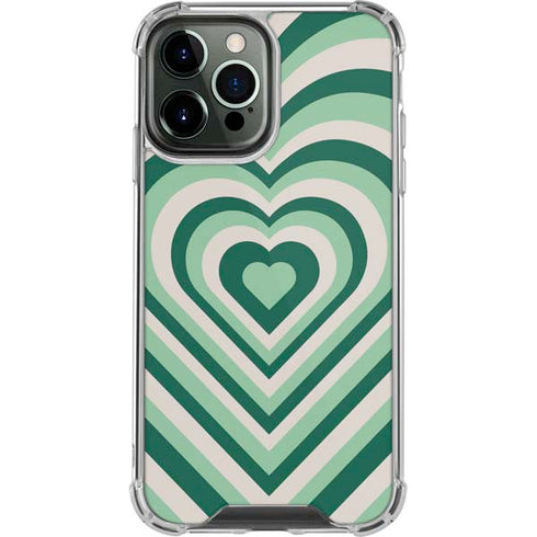 Lucky Heart Pattern iPhone 14 Pro Max Clear Case