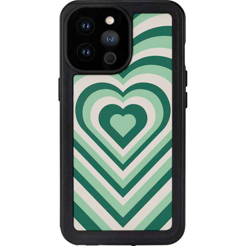 Lucky Heart Pattern iPhone 14 Pro Max Waterproof Case