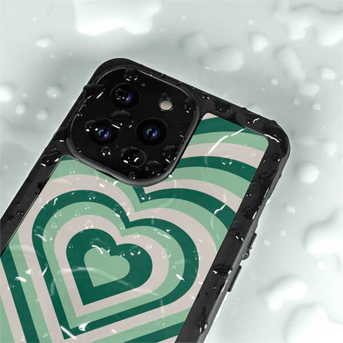 Lucky Heart Pattern iPhone 14 Pro Max Waterproof Case