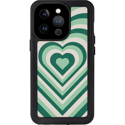 Lucky Heart Pattern iPhone 14 Pro Waterproof Case
