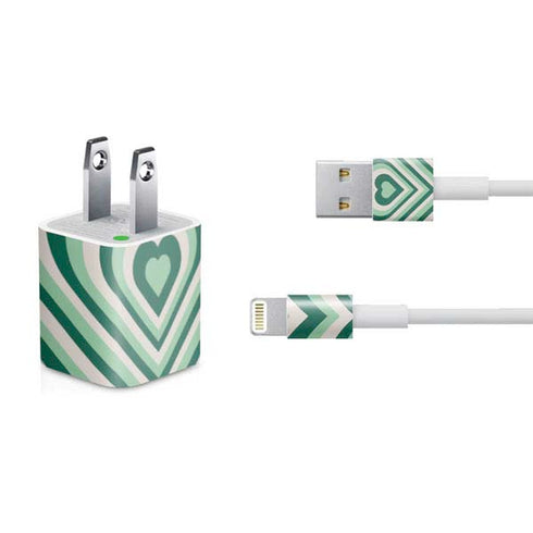 Lucky Heart Pattern iPhone Charger (5W USB) Skin