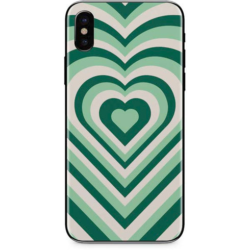 Lucky Heart Pattern iPhone XS Skin
