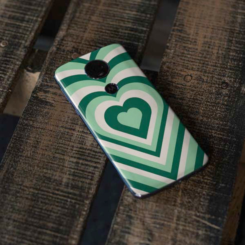 Lucky Heart Pattern Moto E5 Plus Skin