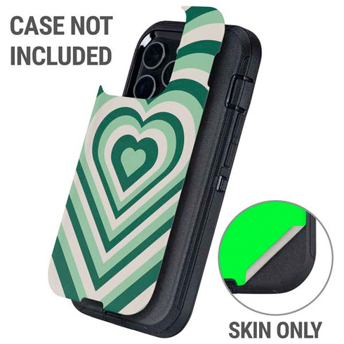 Lucky Heart Pattern Otterbox Defender iPhone Skin