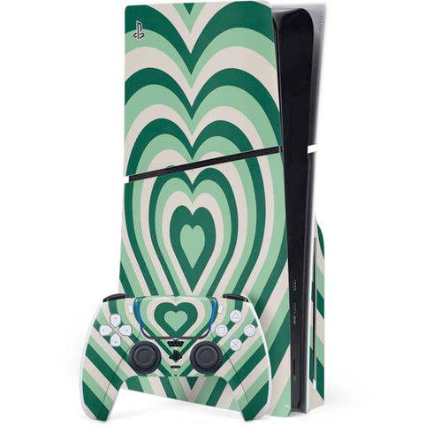 Lucky Heart Pattern PS5 Slim Disk Bundle Skin