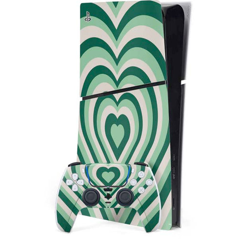 Lucky Heart Pattern PS5 Slim Digital Edition Bundle Skin