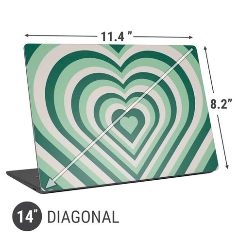 Lucky Heart Pattern Universal Laptop 14in (11.4 x 8.2in) Skin