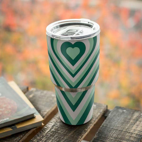 Lucky Heart Pattern Yeti 30oz Rambler Tumbler Skin