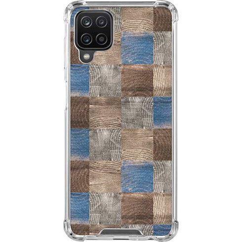 Lumber Grid Galaxy A12 Clear Case