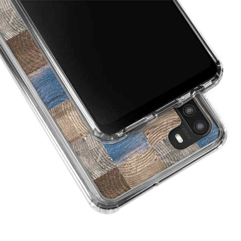 Lumber Grid Galaxy A21 Clear Case