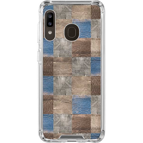 Lumber Grid Galaxy A30 Clear Case
