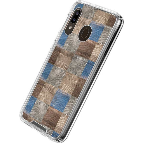 Lumber Grid Galaxy A30 Clear Case