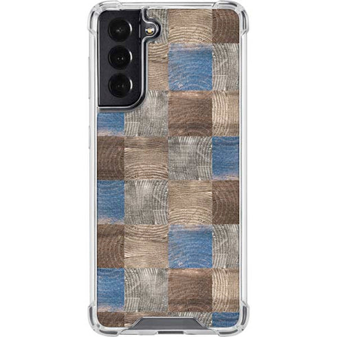 Lumber Grid Galaxy S22 Clear Case