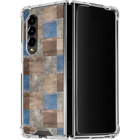 Lumber Grid Galaxy Z Fold4 5G Clear Case