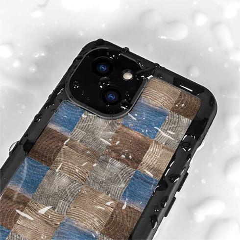 Lumber Grid iPhone 13 Mini Waterproof Case