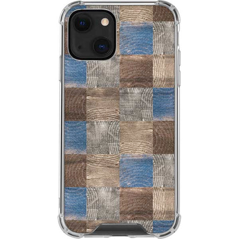 Lumber Grid iPhone 14 Clear Case