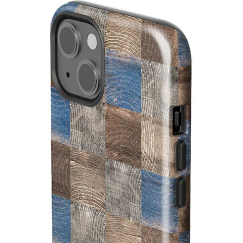 Lumber Grid iPhone 15 Plus Impact Case