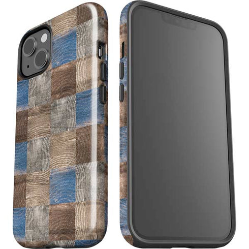 Lumber Grid iPhone 15 Plus Impact Case