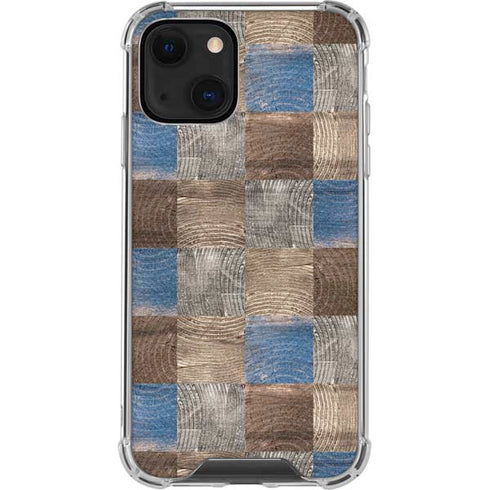 Lumber Grid iPhone 14 Plus Clear Case