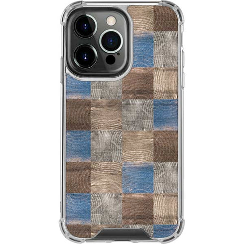 Lumber Grid iPhone 14 Pro Clear Case
