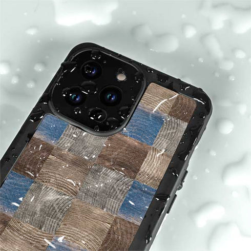 Lumber Grid iPhone 14 Pro Max Waterproof Case