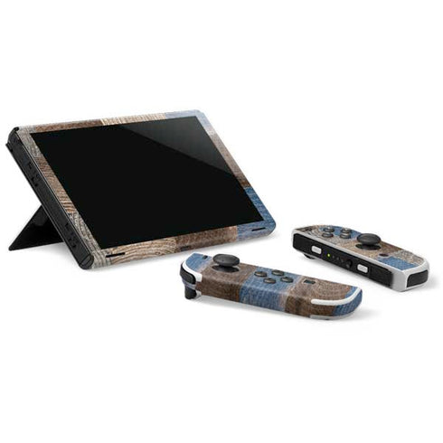 Lumber Grid Nintendo Switch OLED (2021) Skin
