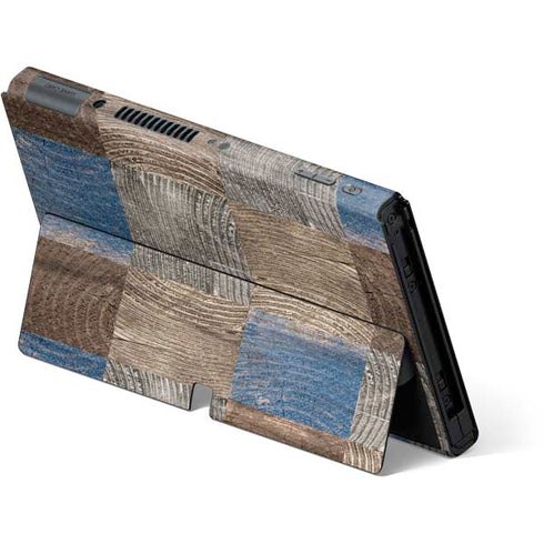 Lumber Grid Nintendo Switch OLED (2021) Skin