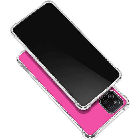 Magenta Solid Galaxy A12 Clear Case