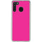 Magenta Solid Galaxy A21 Clear Case