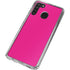 Magenta Solid Galaxy A21 Clear Case