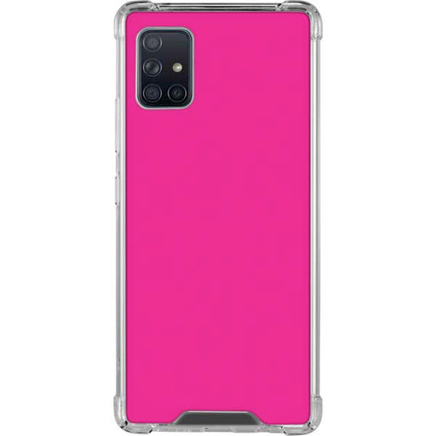Magenta Solid Galaxy A51 5G Clear Case