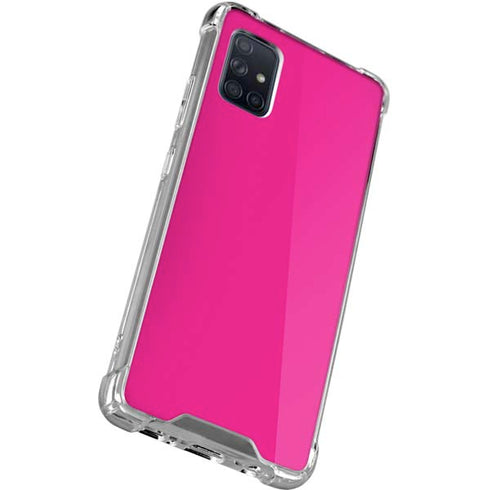 Magenta Solid Galaxy A51 5G Clear Case