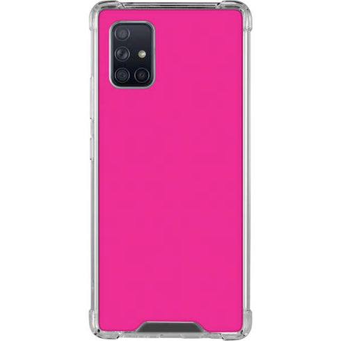 Magenta Solid Galaxy A71 5G Clear Case