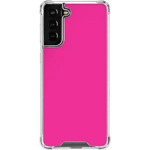 Magenta Solid Galaxy S21 FE Clear Case