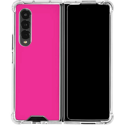 Magenta Solid Galaxy Z Fold4 5G Clear Case