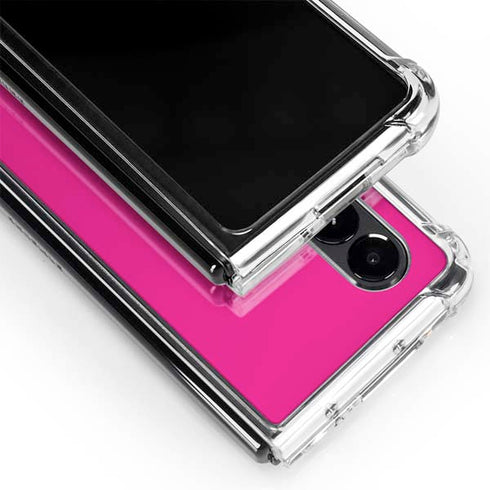 Magenta Solid Galaxy Z Fold4 5G Clear Case