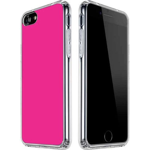 Magenta Solid iPhone SE (2nd & 3rd Gen) Clear Case