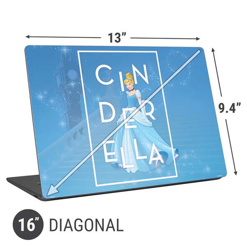 Disney Princess Magical Cinderella Universal Laptop 16in (13 x 9.4in) Skin