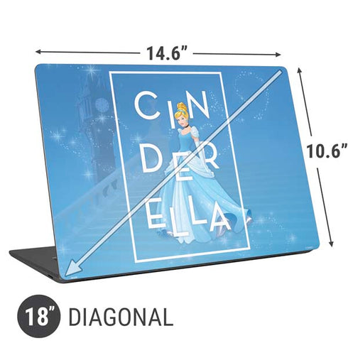 Disney Princess Magical Cinderella Universal Laptop 18in (14.6 x 10.6in) Skin