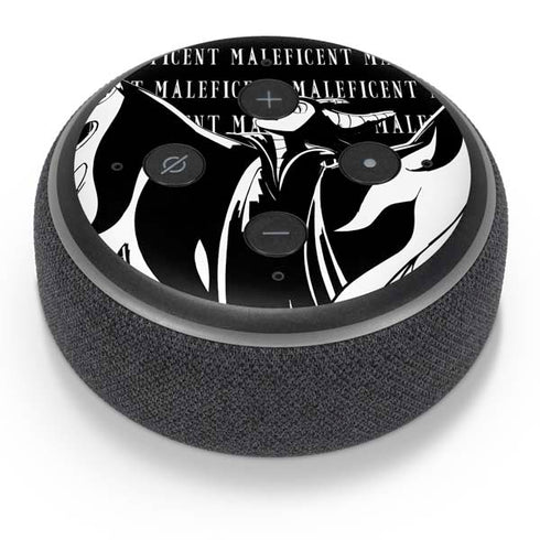 Disney Villains Maleficent Black and White Amazon Echo Dot Skin