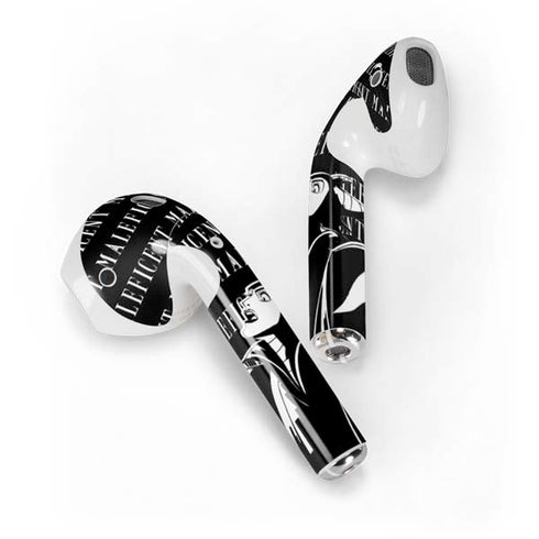 Disney Villains Maleficent Black and White Apple AirPods Skin