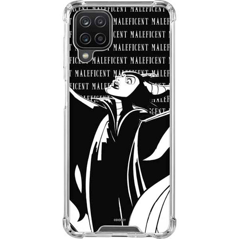 Disney Villains Maleficent Black and White Galaxy A12 Clear Case